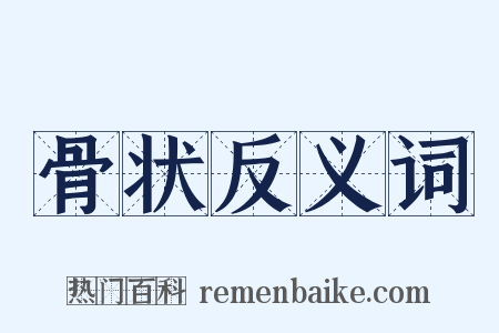 骨状反义词是什么意思的图片